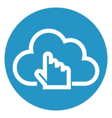 Bulut beyaz çizgi vektör izole simgesini tıklatın