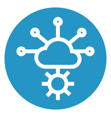 Ayarlar beyaz çizgi vektör izole simgesini paylaşımı bulut