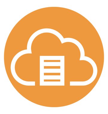 Bulut veri beyaz çizgi vektör izole simgesi