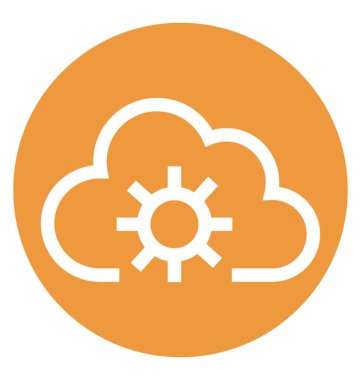 Bulut ayarları beyaz çizgi vektör izole simgesi