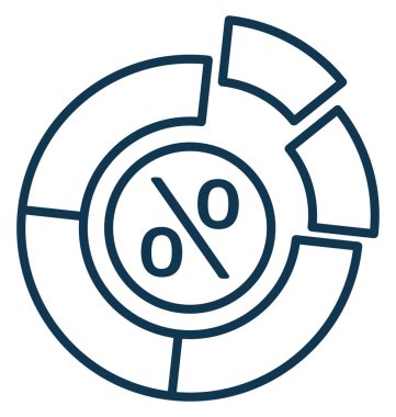 Çörek ve çizgi grafik vektör simgesi