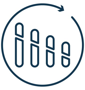 Çubuk grafik vektör simge Yenile