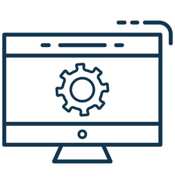 Web ayarı vektör simgesi