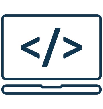 HTML kodu vektör simgesi
