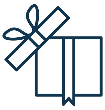 Web ve Seo projeleri için hediye glif izole vektör simge