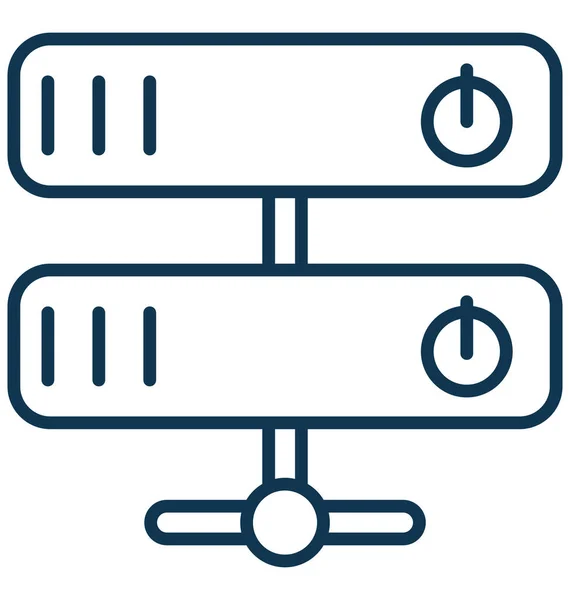 Web Seo 项目的服务器标志符号隔离矢量图标 — 图库矢量图片