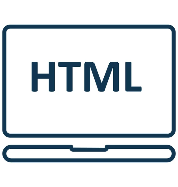 Código Html Vector Icono — Vector de stock