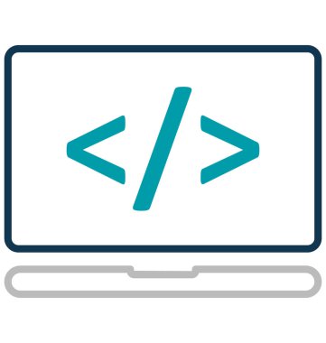 HTML kodu glif izole vektör simge Web ve Seo projeleri için