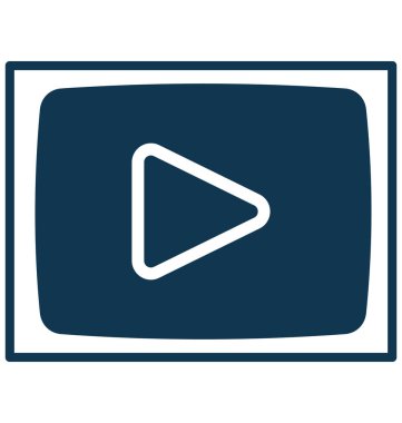 Medya Web ve Seo projeleri için glif izole vektör simge düğmesini