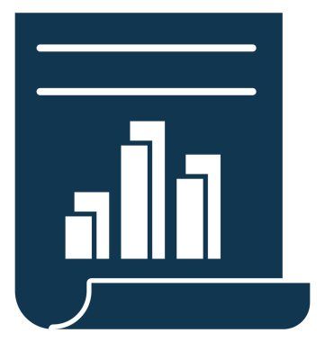 SEO rapor glif izole vektör simge Web ve Seo projeleri için