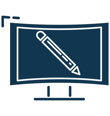 Web editörü glif izole vektör simge Web ve Seo projeleri için