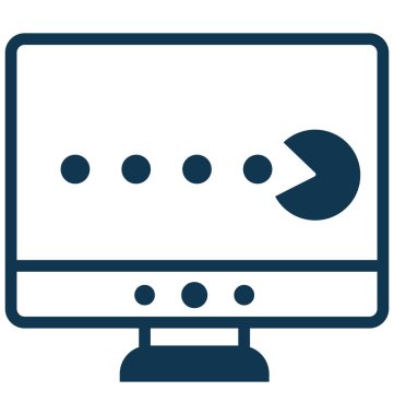 Pacman oyunu Web ve Seo projeleri için glif izole vektör simge