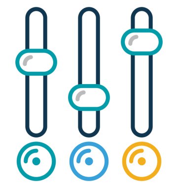 Ses karıştırıcı glif izole vektör simgesi Web ve Seo projeleri için 