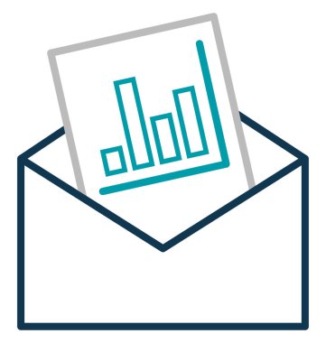 SEO rapor glif izole vektör simge Web ve Seo projeleri için