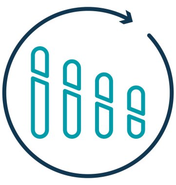   Yenileme Bar grafik glif izole vektör simgesi Web ve Seo projeleri için