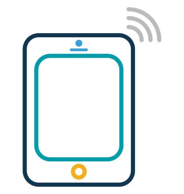 Smartphone glif izole vektör simge Web ve Seo projeleri için