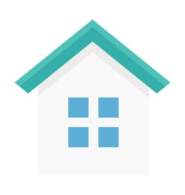 Ev renk illüstrasyon vektör simgesi