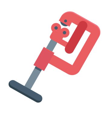 Kelepçe renk illüstrasyon vektör simgesi