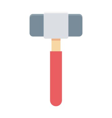 Çekiç renk illüstrasyon vektör simgesi