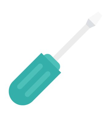 Tornavida renk illüstrasyon vektör simgesi