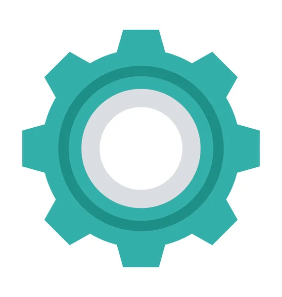 Cogwheel Color Ilustración Vector Icono — Vector de stock