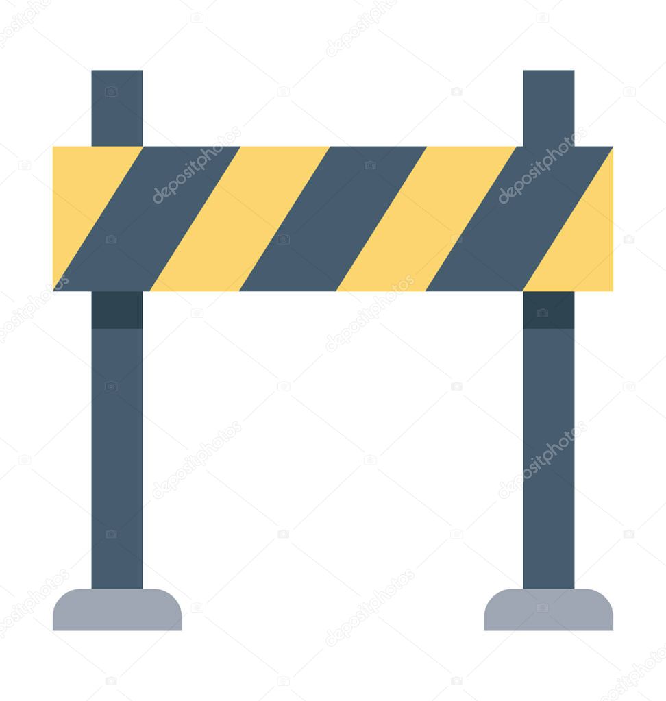 Barrier Color Illustration Vector Icon