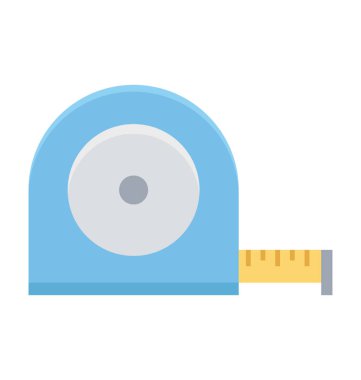 Ölçüm bandı renk illüstrasyon vektör simgesi