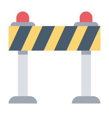 Bariyer renk illüstrasyon vektör simgesi