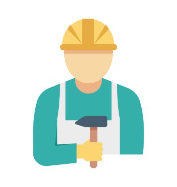 Mühendis renk illüstrasyon vektör simgesi