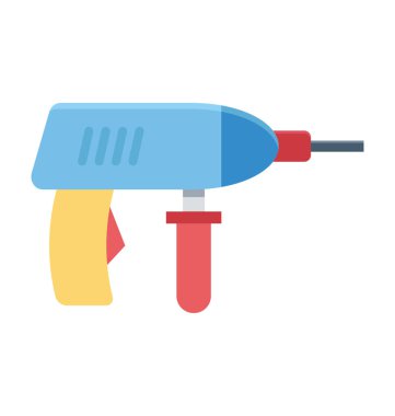  Matkap renk illüstrasyon vektör simgesi