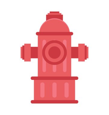 Yangın Hidrant renk illüstrasyon vektör simgesi