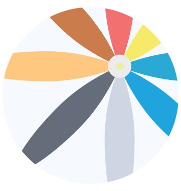 Plaj topu vektör çizim simgesi