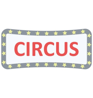 Sirk bilet vektör çizim simgesi