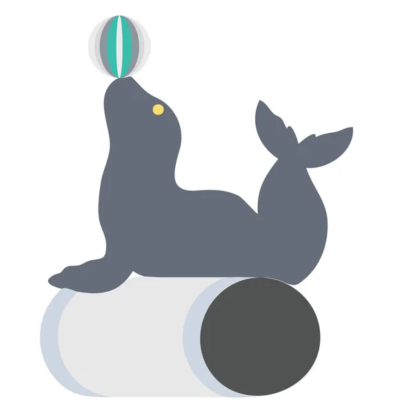 Delfín Jugando Vector Icono Ilustración — Vector de stock
