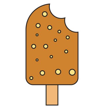 Buzlu şeker renkli vektör illüstrasyon izole tamamen düzenlenebilir