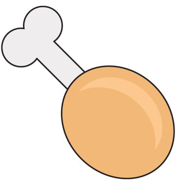 Bacak parça renk vektör illüstrasyon izole tamamen düzenlenebilir