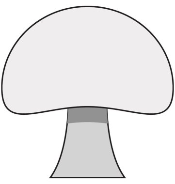 Mantar renk vektör illüstrasyon izole tamamen düzenlenebilir