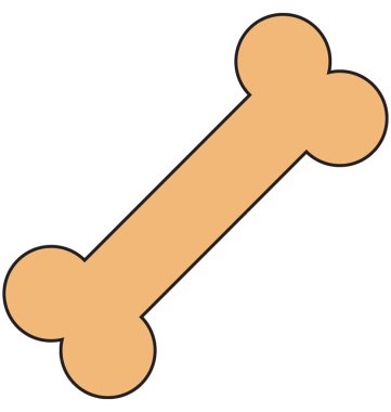 Köpek tedavi renk vektör illüstrasyon izole tamamen düzenlenebilir