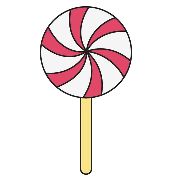 Lollipop Color Vector Illustration Isolated Fully Editable — Stock Vector