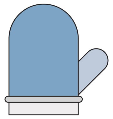 Mitten renk vektör illüstrasyon izole tamamen düzenlenebilir