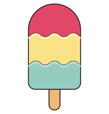 Buzlu şeker renkli vektör illüstrasyon izole tamamen düzenlenebilir