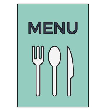 Menü rengi vektör illüstrasyon izole tamamen düzenlenebilir