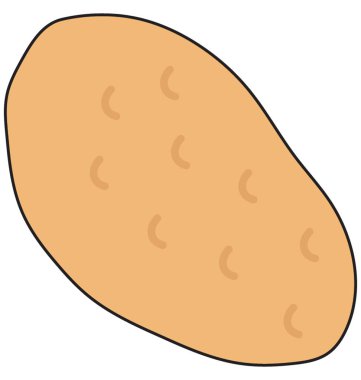 Patates renk vektör illüstrasyon izole tamamen düzenlenebilir