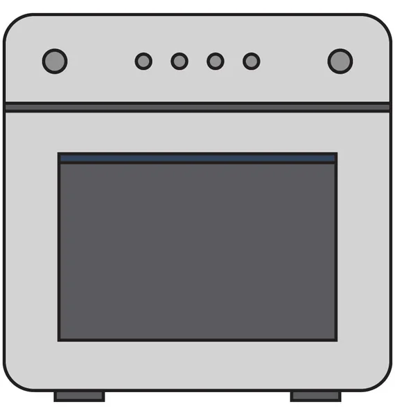 Cooking Range Color Vector Illustration Isolated Fully Editable — Stock Vector