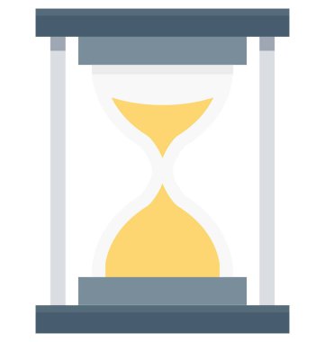 Kum saati izole vektör çizim simgesini düzenlenebilir