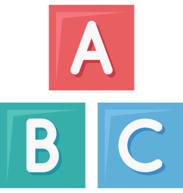 Alfabe izole vektör çizim simgesini düzenlenebilir