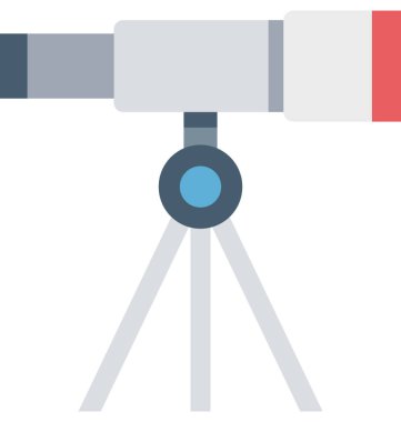 Teleskop izole vektör çizim simgesini düzenlenebilir