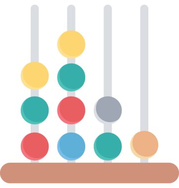 Abaküs izole vektör çizim simgesini düzenlenebilir