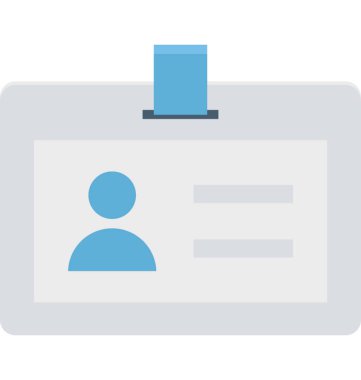 Kimlik kartı izole vektör çizim simgesini düzenlenebilir