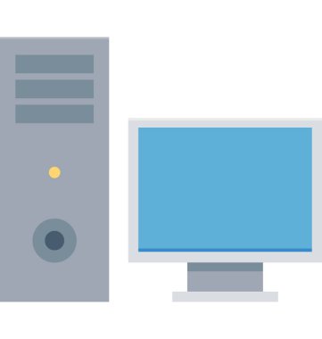 Bilgisayar izole vektör çizim simgesini düzenlenebilir